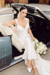 #DZ9310 Long Simple Sheath Wedding Dress