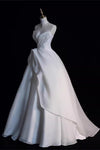 Elegant Wedding Dress Lace Up Back Organza Bridal Gown