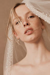 V157 Long Tulle Pearls Elegant Wedding Veils With Comb