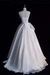 Elegant Wedding Dress Lace Up Back Organza Bridal Gown