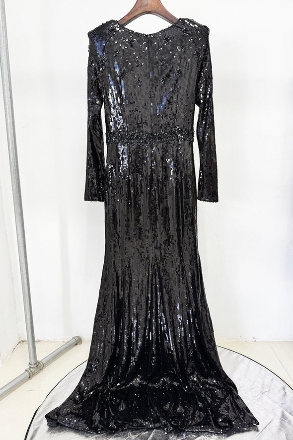 #DZ9390 Shiny Long Bling Bling Women Evening Dress