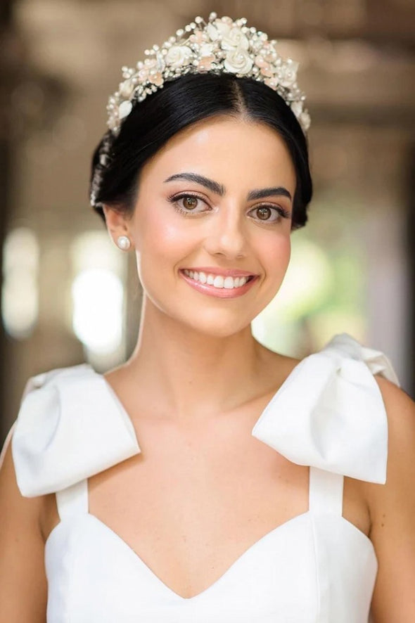 Wedding Dress With Bowtie Straps