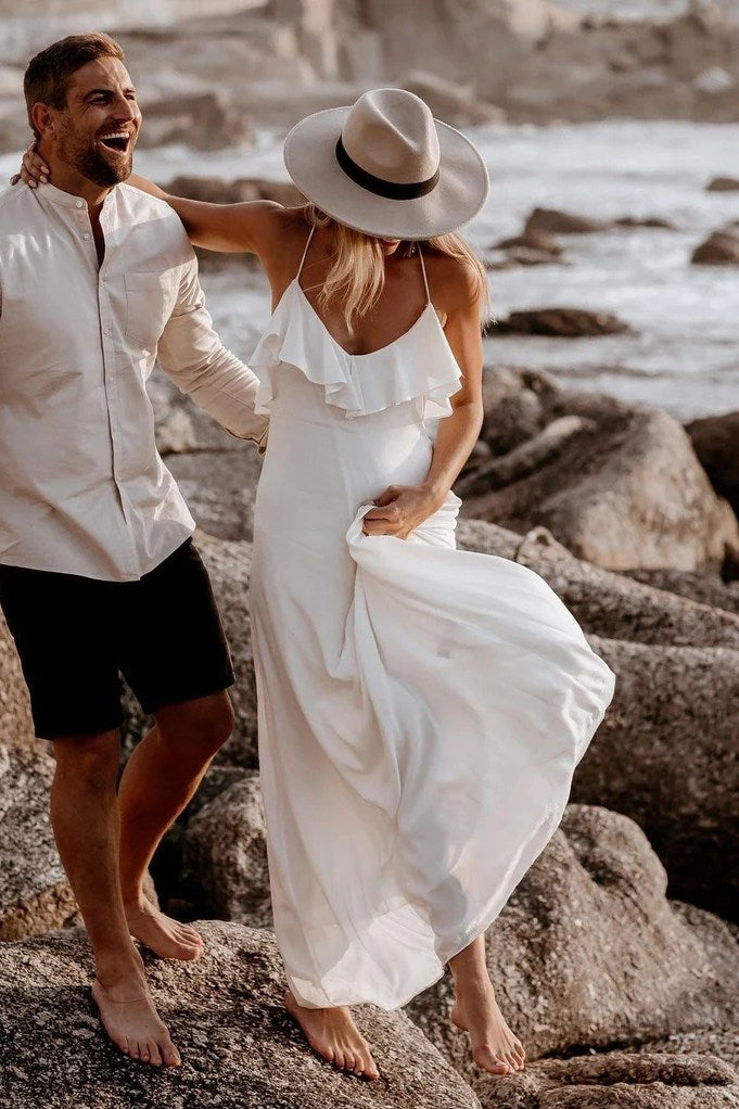 Backless Chiffon Beach Wedding Dresses Bohemian 242201559 TANYA BRIDAL Backless Chiffon Beach Wedding Dresses Bohemian 242201559 TANYA BRIDAL