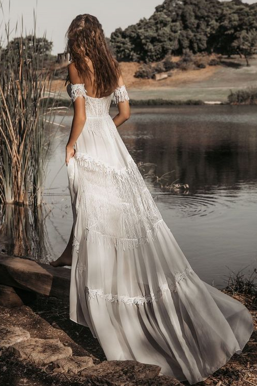 Perfect Boho Lace Wedding Dress TANYA BRIDAL Perfect Boho Lace Wedding Dress TANYA BRIDAL