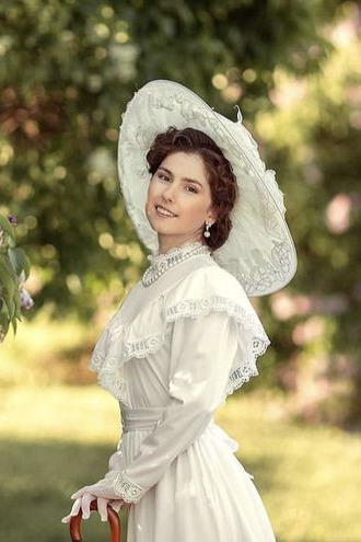Vintage Long Bohemian Bridal Gown High Lace Neck