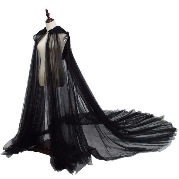 Tulle Cape Maxi Soft Mesh Cloak Wedding Bridal Wrap