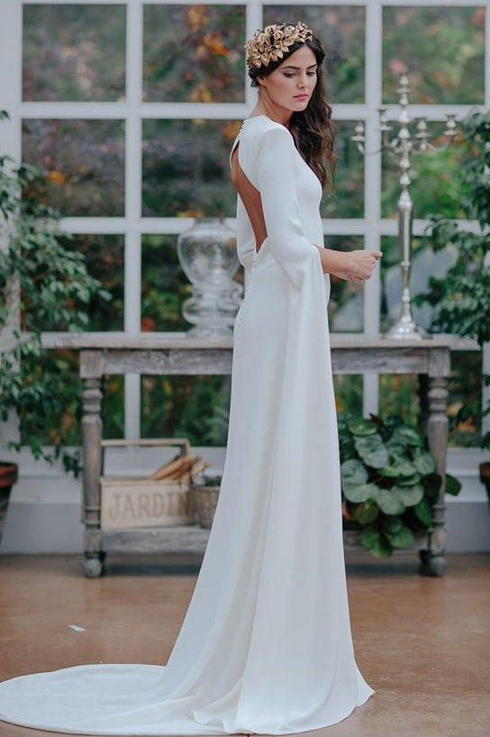 Unique Mermaid Simple Wedding Dresses