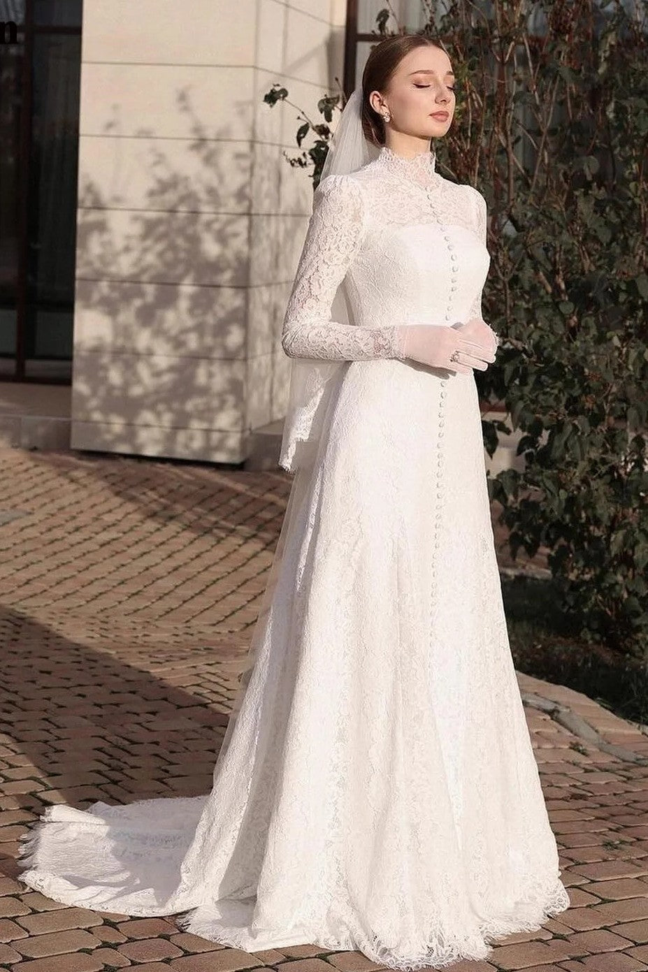 Lace Wedding Dresses A Line Long Sleeve TANYA BRIDAL Lace Wedding Dresses A Line Long Sleeve TANYA BRIDAL