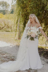 #DZ9311 Off The Shoulder Long Mermaid Simple Wedding Dress