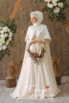 Long Sleeves Muslim Wedding Dresses With Cape DQG1100