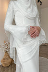 #DZ9315 Romantic Mermaid Muslim Wedding Dress With Beads
