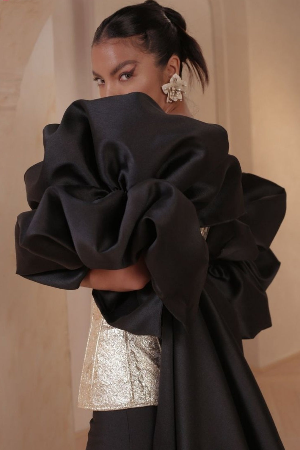 Black Long Evening Cape ,Dramatic Stunning Long Jacket – TANYA BRIDAL