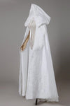 Lace Wedding Capes Long Bridal Bolero With Hooded