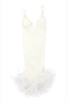 Slim Fit Detachable Sleeve With Feather DG281
