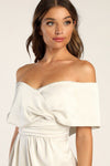 Simple Off White Homecoming Dress Soft Satin