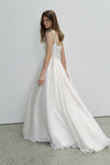 TT693 A Line Strapless Long Wedding Dress With Neck  Scarf
