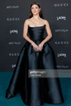 Black Satin Prom Dress A Line Fashion Celebrity Gown