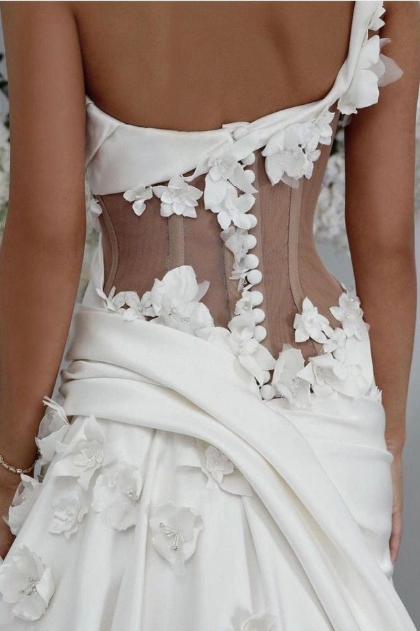 Tina Holly TW120 Long 3D Floral Applique Mermaid Wedding Dress main image 0
