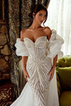 #DZ9433 Seersucker Wedding Cape With Long Train