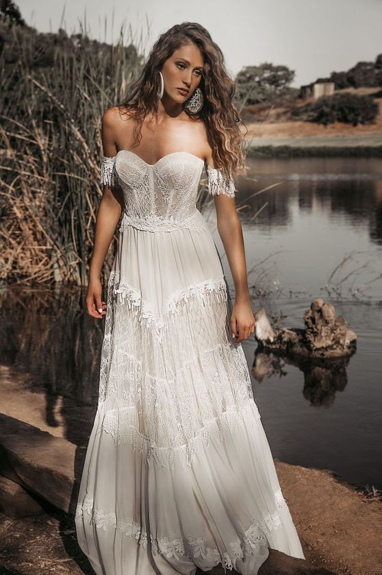 Perfect Boho Lace Wedding Dress