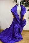 Taffeta New Fashion Lady Stage Cape Evening Coat