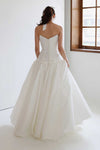 TSWD800 Taffeta A Line Long Wedding Dress Lace Up Back