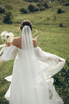 Off The Shoulder Wedding Dress With Puffy Sleeves