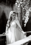 BRIDAL CAPE with hood off white cape for boudoir photo shoot