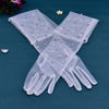 VM15 Soft Tulle Pearls Long Wedding Gloves