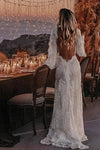Bohemian Wedding Dresses Lace V-Neck Elegant Wedding Gown