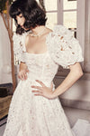 Glorious Balconette Wedding Dress Soft Floral Lace DW766