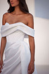 Sophisticated Wedding Gown Off-The-Shoulder Side Slit DW896