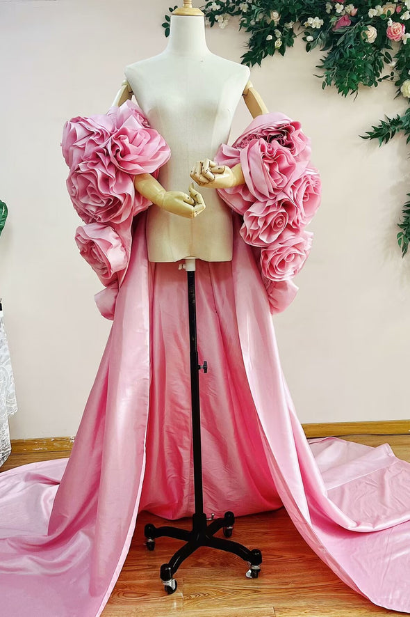 Gorgeous Rose Flowers Wedding Cape ZJ295
