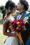 #DZ9312 Floral Lace A Line Wedding Dress