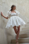 Taffeta Short Mini Party Dress Hoemcoming Gown With Lace Edge