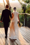 #DZ9310 Long Simple Sheath Wedding Dress