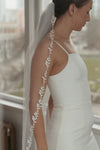 V129 Wedding Veil Leaf Lace Romantic Bride Accessories