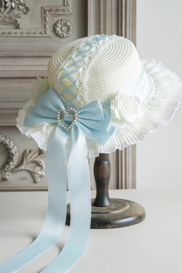 Lolita Wedding Hats With Bow Sashes