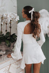 Short Wedding Dress With Full Sleeves Jacket