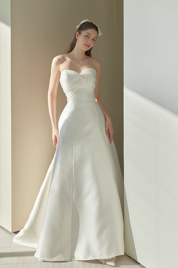 Simple Wedding Dress A Line Lace Up Back 242281340