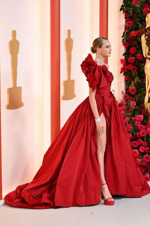 One Shoulder Taffeta A Line Red Carpet Dress Formal Evening Gown