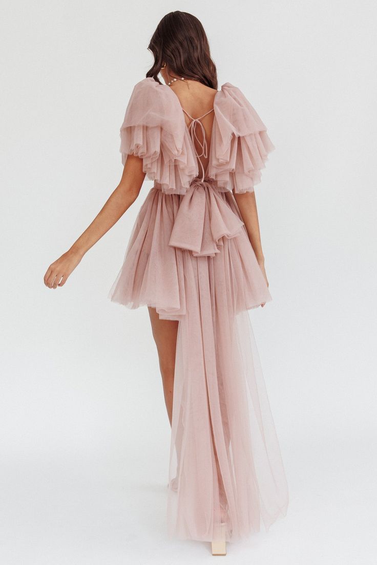 Blush Tulle Romantic Homecoming Dress TANYA BRIDAL Blush Tulle Romantic Homecoming Dress TANYA BRIDAL