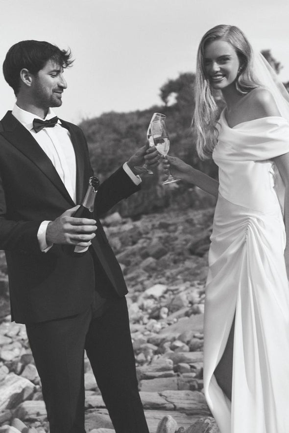 #DZ9413 Off The Shoulder Wedding Dress