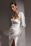 Sleek Wedding Jacket Mikado Satin ZJ299