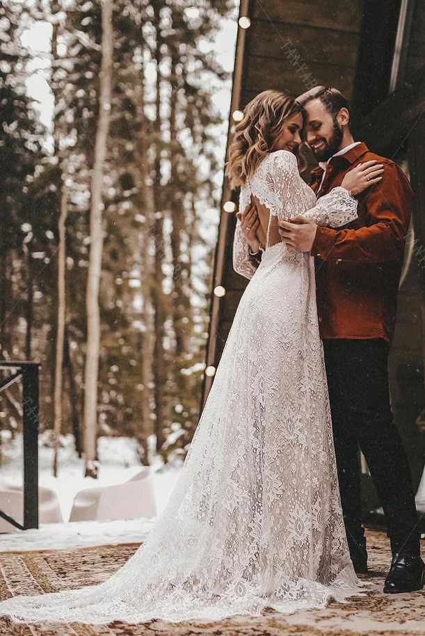 Bohemian Lace Wedding Dresses Vestido De Noivas DW566