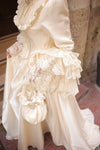 #DZ9444 Ivory Muslim Wedding Dress Long Sleeves With Lace