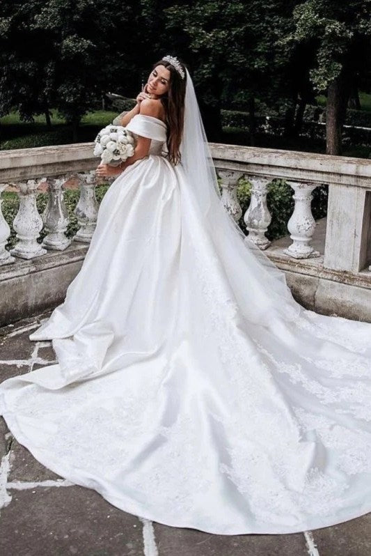 Wedding Gowns Off The Shoulder Vestido De Noiva DQG887