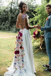 #DZ9312 Floral Lace A Line Wedding Dress
