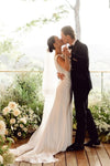 #DZ9310 Long Simple Sheath Wedding Dress