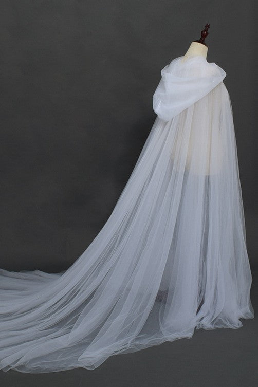 Tulle Cape Maxi Soft Mesh Cloak Wedding Bridal Wrap